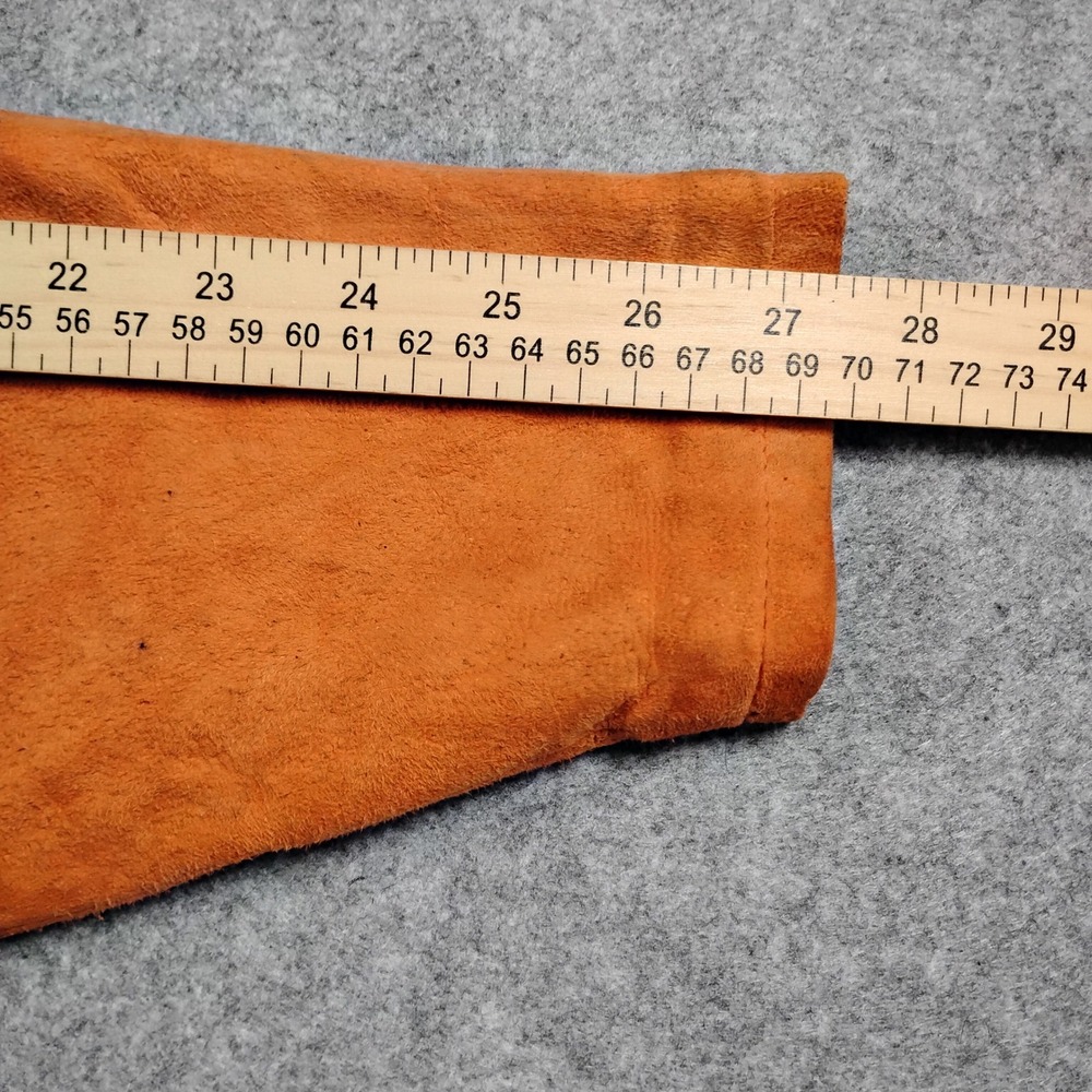 T.J. BOY'S Vintage Suede Leather Corset Lace Up Jacket Burnt Orange Small USA - Picture 6 of 10